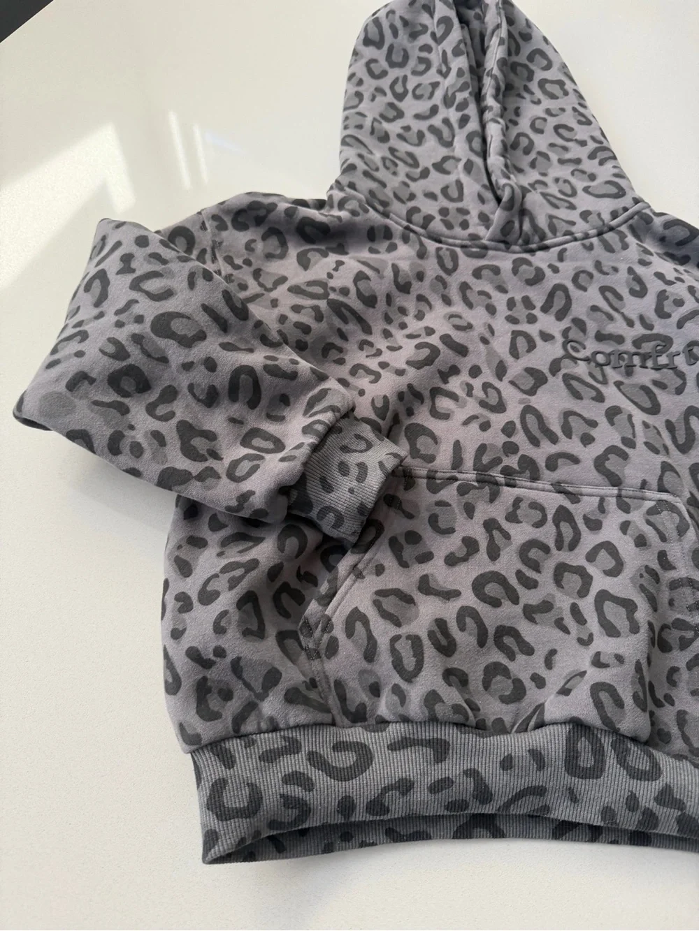 KIDS COMFRT Grey Leopard Print Hoodie & Jogger Set - Cozy Matching Outfit
